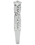 Inel De Logodnă Sceptre Royal din Aur 14k cu Moissanite Pavé de 1.01 ct din 14k Aur Alb - Castelo.ro