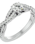 Inel De Logodnă Sceptre Royal cu Diamante Naturale Pavé de 1.01 ct din Platina - Castelo.ro