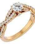 Inel De Logodnă Sceptre Royal din Aur 14k cu Moissanite Pavé de 1.01 ct din 14k Aur Galben - Castelo.ro