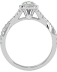 Inel De Logodnă Brise d'Été din Aur 14k cu Diamante Create în Laborator Pavé de 0.87 din 14k Aur Alb - Castelo.ro