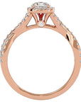 Inel De Logodnă Brise d'Été din Aur 14k cu Diamante Create în Laborator Pavé de 0.87 din 14k Aur Roz - Castelo.ro