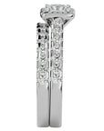 Inel de Logodnă Pavè Cu Diamant Natural Tăietură Princess de 1.37 ct din Platina - Castelo.ro