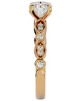 Inel De Logodnă Ballet des Cristaux cu Diamante Naturale Pavé de 0.67 ct din 18k Aur Galben - Castelo.ro