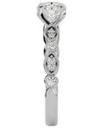 Inel De Logodnă Ballet des Cristaux cu Diamante Naturale Pavé de 0.67 ct din Platina - Castelo.ro