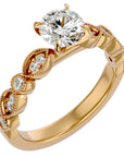 Inel De Logodnă Ballet des Cristaux din Aur 14k cu Diamante Create în Laborator Pavé de 0.67 ct din 14k Aur Galben - Castelo.ro