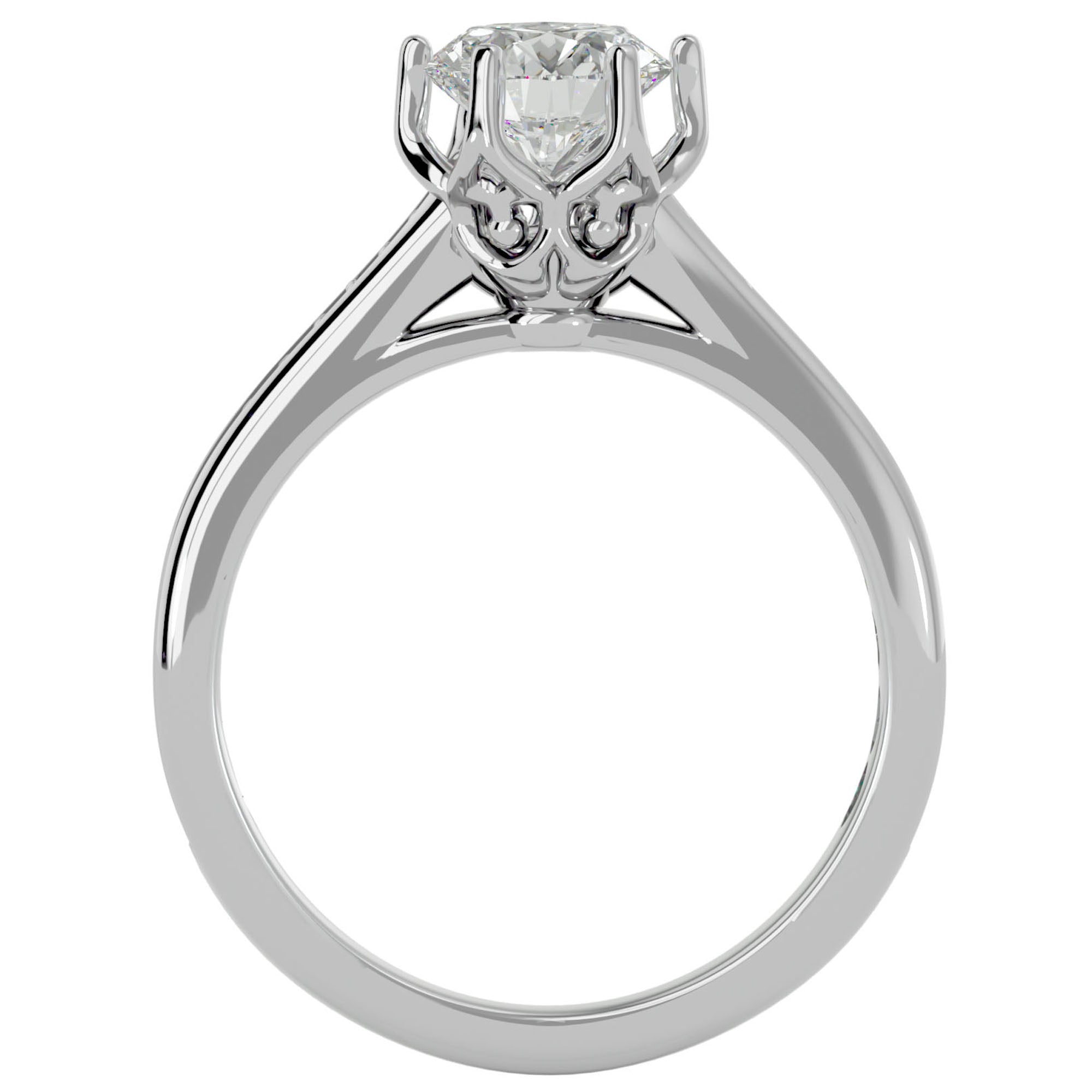 Inel De Logodnă Cascade de Lumière cu Diamante Create în Laborator Pavé de 1.33 ct din Platina - Castelo.ro