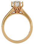 Inel De Logodnă Cascade de Lumière din Aur 14k cu Diamante Create în Laborator Pavé de 1.33 ct din 14k Aur Galben - Castelo.ro