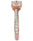 Inel De Logodnă Cascade de Lumière din Aur 14k cu Diamante Create în Laborator Pavé de 1.33 ct din 14k Aur Roz - Castelo.ro
