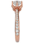 Inel De Logodnă Cascade de Lumière din Aur 14k cu Diamante Create în Laborator Pavé de 1.33 ct din 14k Aur Roz - Castelo.ro