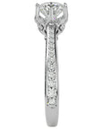 Inel De Logodnă Cascade de Lumière din Aur 14k cu Diamante Create în Laborator Pavé de 1.33 ct din 14k Aur Alb - Castelo.ro