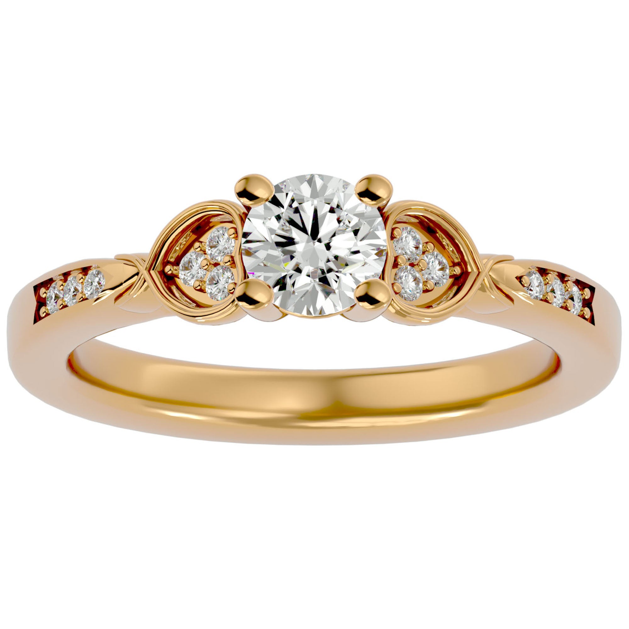 Inel De Logodnă Rivière d'Or din Aur 14k cu Diamante Create în Laborator de 0.40 ct din 14k Aur Galben - Castelo.ro