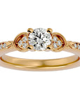 Inel De Logodnă Rivière d'Or din Aur 14k cu Diamante Create în Laborator de 0.40 ct din 14k Aur Galben - Castelo.ro