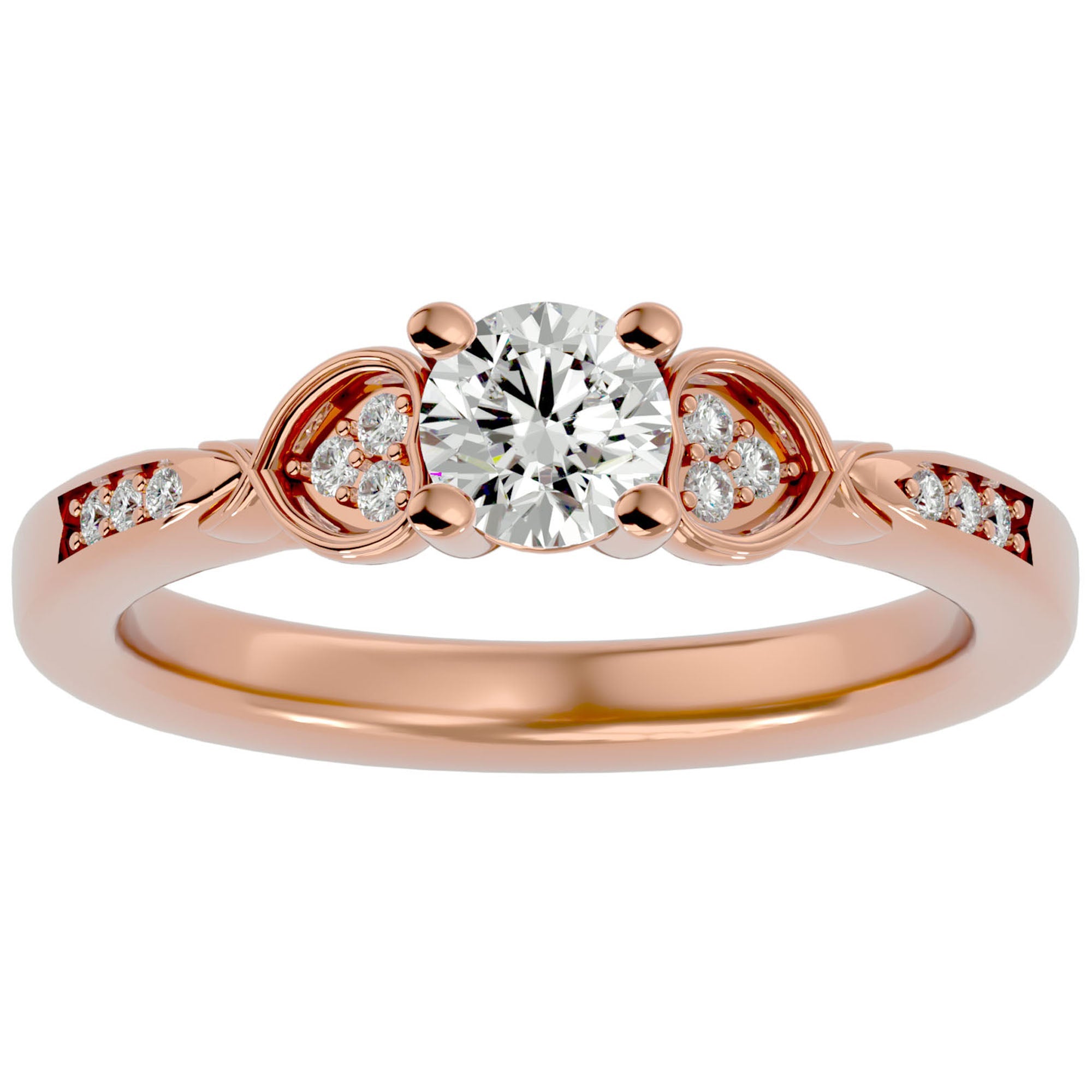 Inel De Logodnă Rivière d'Or din Aur 14k cu Diamante Create în Laborator de 0.40 ct din 14k Aur Roz - Castelo.ro