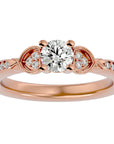 Inel De Logodnă Rivière d'Or din Aur 14k cu Diamante Naturale de 0.40 ct din 14k Aur Roz - Castelo.ro