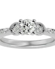 Inel De Logodnă Rivière d'Or cu Moissanite de 0.40 ct din Platina - Castelo.ro
