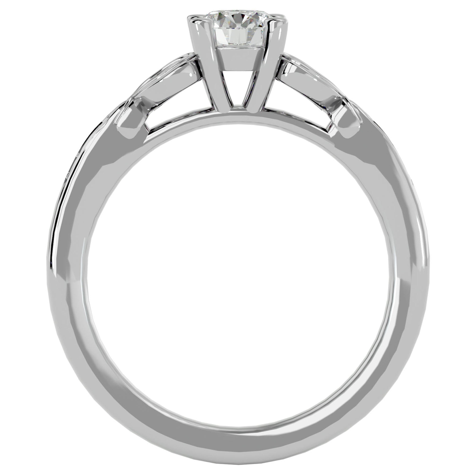 Inel De Logodnă Rivière d'Or cu Moissanite de 0.40 ct din Platina - Castelo.ro