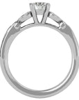 Inel De Logodnă Rivière d'Or din Aur 14k cu Diamante Naturale de 0.40 ct din 14k Aur Alb - Castelo.ro