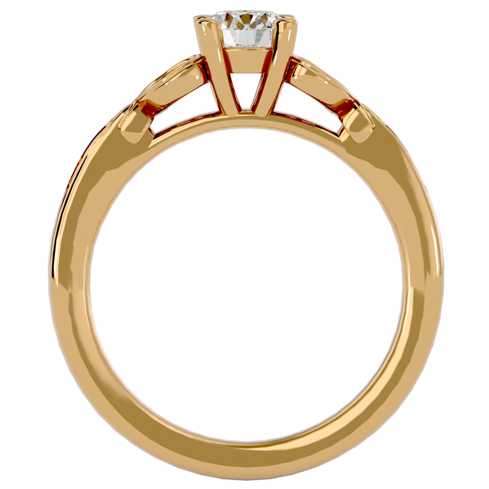 Inel De Logodnă Rivière d'Or din Aur 14k cu Diamante Create în Laborator de 0.40 ct din 14k Aur Galben - Castelo.ro