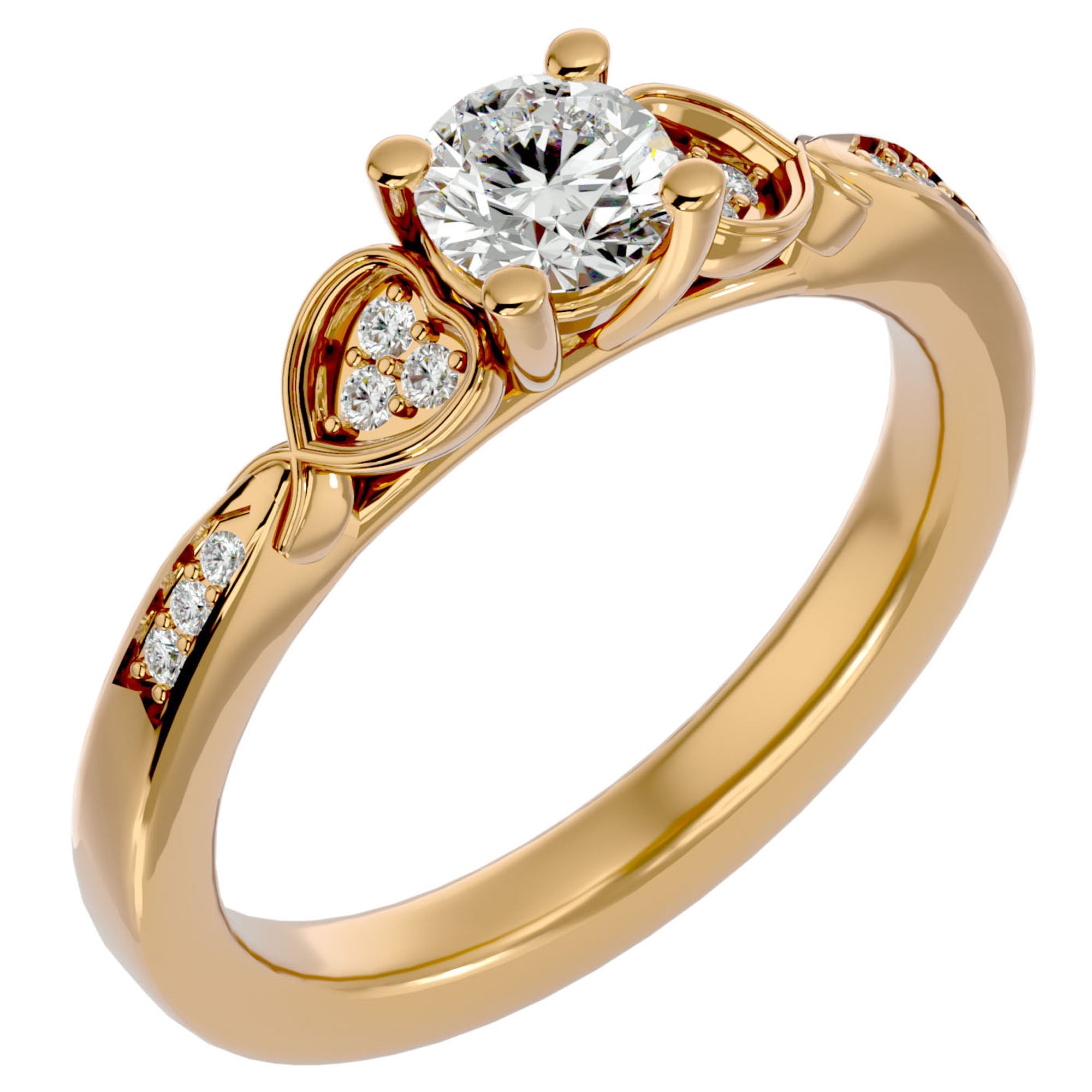 Inel De Logodnă Rivière d'Or din Aur 14k cu Diamante Create în Laborator de 0.40 ct din 14k Aur Galben - Castelo.ro