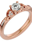 Inel De Logodnă Rivière d'Or din Aur 14k cu Diamante Create în Laborator de 0.40 ct din 14k Aur Roz - Castelo.ro