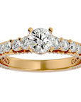 Inel De Logodnă Voix Céleste din Aur 14k cu Diamante Create în Laborator Pavé de 1.79 ct din 14k Aur Galben - Castelo.ro