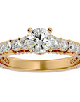 Inel De Logodnă Voix Céleste din Aur 14k cu Diamante Naturale Pavé de 1.79 ct din 14k Aur Galben - Castelo.ro