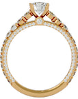 Inel De Logodnă Voix Céleste din Aur 14k cu Diamante Create în Laborator Pavé de 1.79 ct din 14k Aur Galben - Castelo.ro