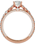 Inel De Logodnă Voix Céleste din Aur 14k cu Diamante Create în Laborator Pavé de 1.79 ct din 14k Aur Roz - Castelo.ro