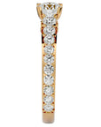 Inel De Logodnă Voix Céleste cu Moissanite Pavé de 1.79 ct din 18k Aur Galben - Castelo.ro