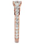 Inel De Logodnă Voix Céleste cu Moissanite Pavé de 1.79 ct din 18k Aur Roz - Castelo.ro