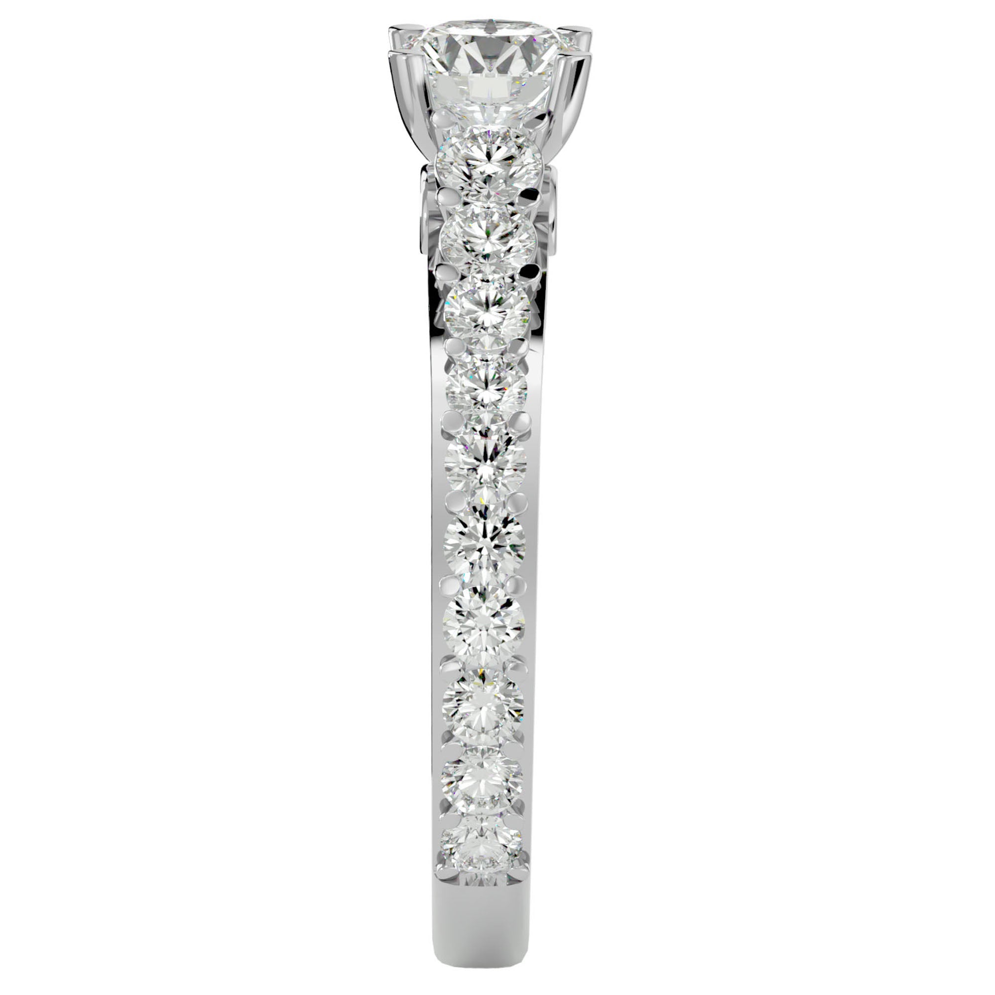 Inel De Logodnă Voix Céleste cu Diamante Naturale Pavé de 1.79 ct din Platina - Castelo.ro
