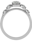 Inel de Logodnă cu Moissanite Pavé în Crescendo Etern de 1.07 ct din Platina - Castelo.ro