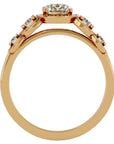 Inel de Logodnă cu Diamante Create în Laborator Pavé în Crescendo Etern de 1.07 ct din 18k Aur Galben - Castelo.ro