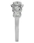 Inel de Logodnă cu Diamante Naturale Pavé în Crescendo Etern de 1.07 ct din Platina - Castelo.ro