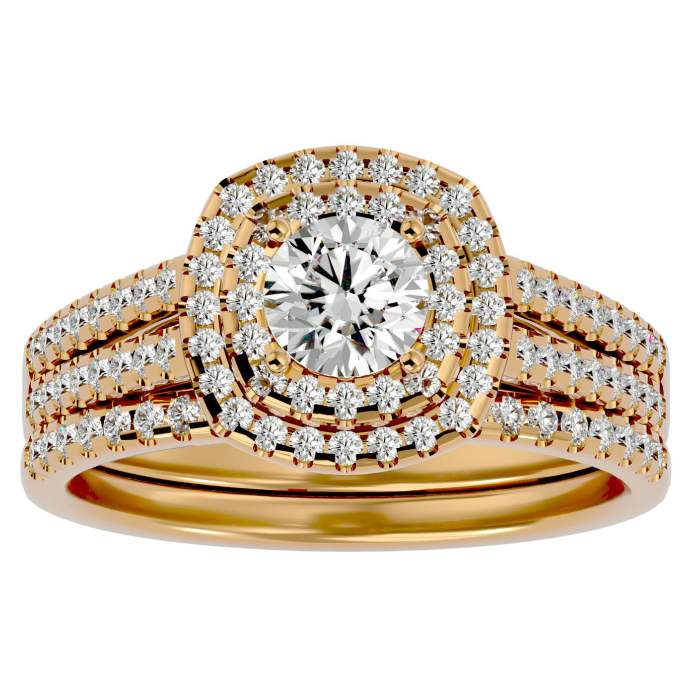 Inel de Logodnă Antique din Aur 14k cu Diamante Create în Laborator de 1.10 ct din 14k Aur Galben - Castelo.ro