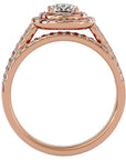 Inel de Logodnă Antique din Aur 14k cu Diamante Create în Laborator de 1.10 ct din 14k Aur Roz - Castelo.ro