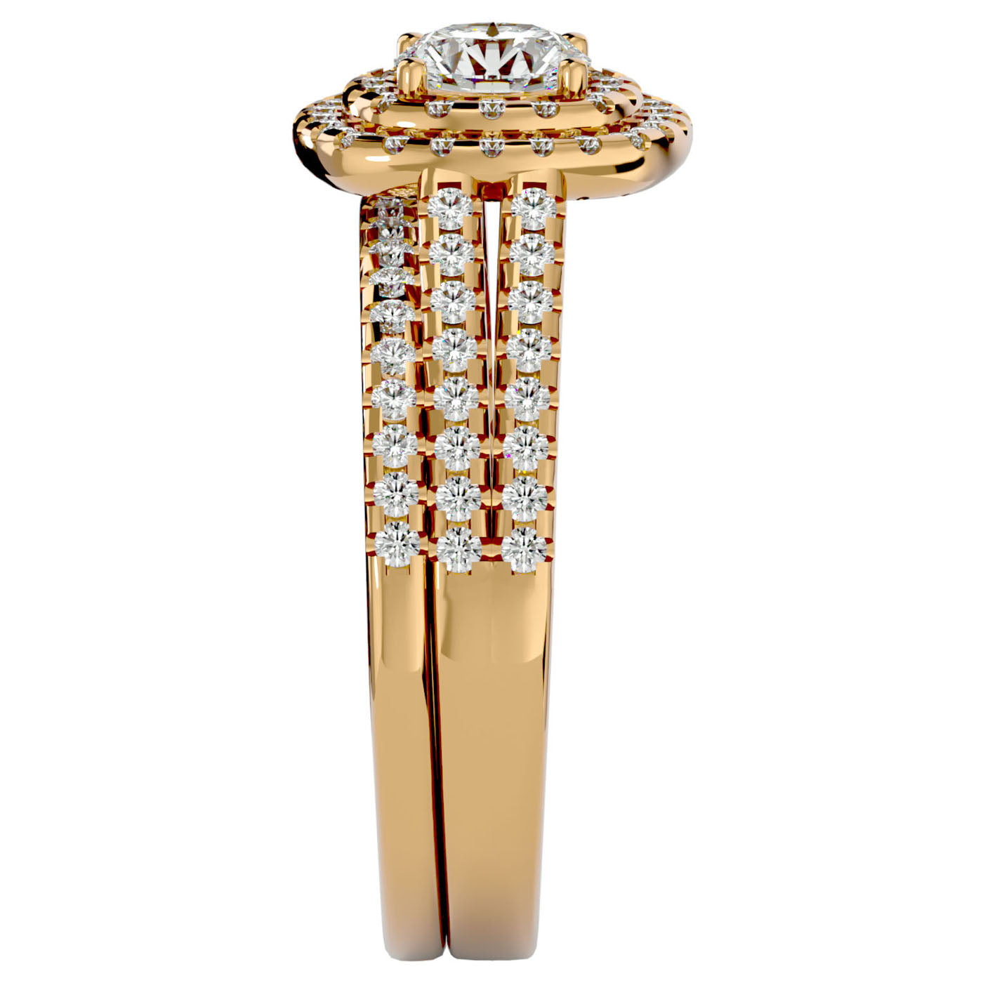 Inel de Logodnă Antique din Aur 14k cu Diamante Create în Laborator de 1.10 ct din 14k Aur Galben - Castelo.ro