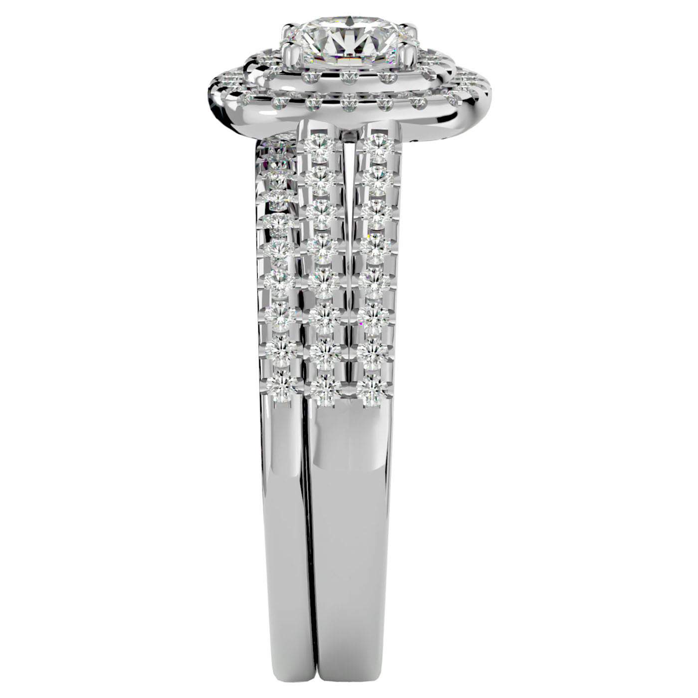 Inel de Logodnă Antique din Aur 14k cu Diamante Create în Laborator de 1.10 ct din 14k Aur Alb - Castelo.ro