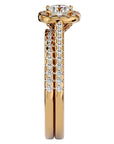 Inel de Logodnă din Aur 14k cu Diamante Create în Laborator Halo Etern Pavé de 1.15 ct din 14k Aur Galben - Castelo.ro