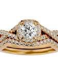 Inel Bijou Céleste cu Moissanite Pavè de 1.08 ct din 18k Aur Galben - Castelo.ro