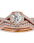 Inel Bijou Céleste cu Moissanite Pavè de 1.08 ct din 18k Aur Roz - Castelo.ro
