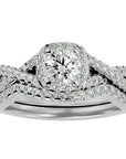 Inel Bijou Céleste cu Diamante Create în Laborator Pavè de 1.08 ct din Platina - Castelo.ro