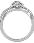 Inel Bijou Céleste cu Moissanite Pavè de 1.08 ct din Platina - Castelo.ro