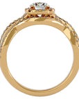 Inel Bijou Céleste cu Moissanite Pavè de 1.08 ct din 18k Aur Galben - Castelo.ro