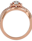 Inel Bijou Céleste cu Moissanite Pavè de 1.08 ct din 18k Aur Roz - Castelo.ro