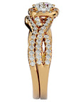 Inel Bijou Céleste cu Moissanite Pavè de 1.08 ct din 18k Aur Galben - Castelo.ro
