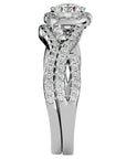 Inel Bijou Céleste cu Moissanite Pavè de 1.08 ct din Platina - Castelo.ro