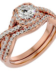 Inel Bijou Céleste cu Moissanite Pavè de 1.08 ct din 18k Aur Roz - Castelo.ro