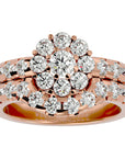 Inel L'Amour Éternel din Aur 14k cu Diamante Create în Laborator Halo Pavè de 2.00 ct din 14k Aur Roz - Castelo.ro