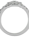 Inel L'Amour Éternel din Aur 14k cu Diamante Naturale Halo Pavè de 2.00 ct din 14k Aur Alb - Castelo.ro